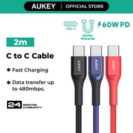 Aukey CB-AKC4 USB C To USB C 60W PD Quick Charge Kevlar Cable - 2M