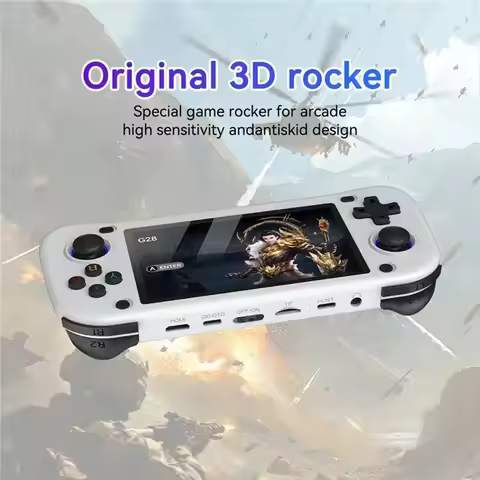 “QUALITY EXCELLE“G28 Retro Handheld Video Game Console 128G 4.3 Inch HD Screen Linux Game Player Sup