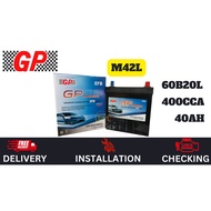 Bateri Kereta /Car Battery M42 GP 60B20 40AH  -  Kereta i-Stop Eco Idle Aruz /Rush/Myvi/Bezza/Ativa 