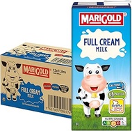 MARIGOLD Full Cream UHT Milk Plain, 12 x 1l
