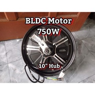 BLDC Motor XS 48V 750W 60V 1000W Hub 10 inchi Brushles Sepeda Listrik