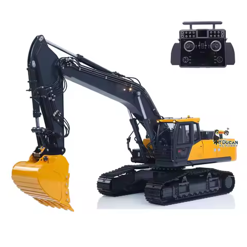 1/14 Metal E400 Super Frog Radio Control Hydraulic Excavator Pro 9CH Valves RC Digger Stainless Stee