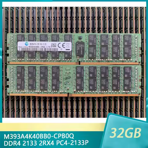 1Pcs For Samsung RAM M393A4K40BB0-CPB0Q DDR4 2133 32GB 32G 2RX4 PC4-2133P-REG ECC Server Memory