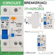 Main Circuit Breaker RCBO 1PN Surge Protection 63A 220V