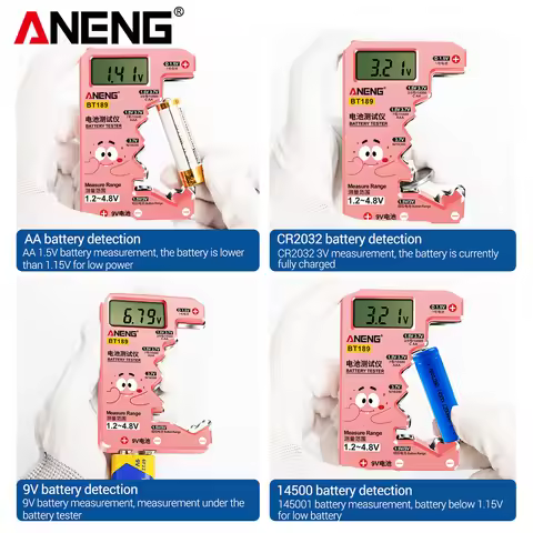 Battery Life Tester Cell Battery Tester Universal LCD Display Batteries Power Testing Portable Batte
