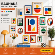 Wave-Shaped Picture Frames - Multi-Size Artistic Wall Art For Gallery Walls, Bedroom & Room Decor, B