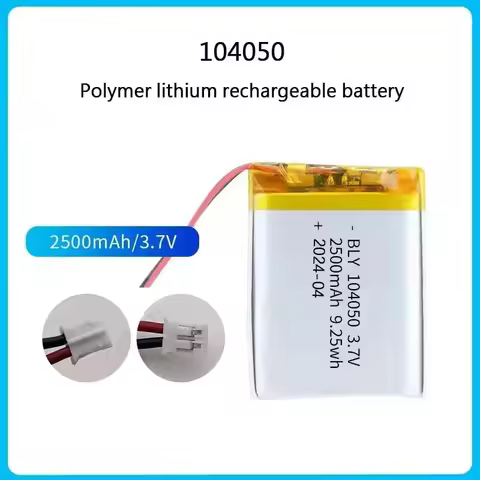 104050 3.7V 2500mAh Polymer Lithium Rechargeable Battery for GPS Navigator Bluetooth Headset PS4 Gam