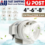 220V/110V  Exhaust Fan Home Silent Inline PipeDuct Fan 45W Bathroom Extractor Ventilation Kitchen Toilet Wall Air Cleaning