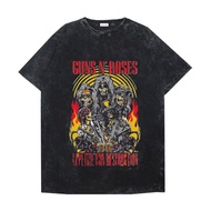 Proff Studio - Washed T-Shirts Distro Metallic Band Guns N Roses Premium