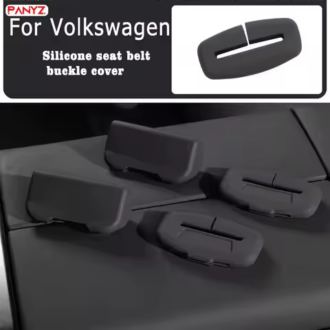 For Volkswagen T-Cross Accessries 2/4 Piece Car Seat Belt Silicone Protective Cover Trim