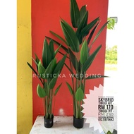 Artificial Banana Sky Bird Leaf Monstera Fake Plant Pokok Pisang Viral Home Deco
