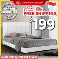 【READY STOCK, DELIVER from JB】𝐒𝐆𝐅𝐔𝐑𝐍𝐈𝐓𝐔𝐑𝐄𝐋𝐀𝐁™:SIMPLISTIC Queen Size Divan Queen Bed Frame Katil Bedding Furniture
