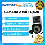 Yoosee Dual Eye WiFi Camera Q42D 5.0M Super Sharp - 350 Degree Rotation, Color Night