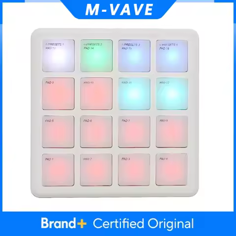 M-VAVE SMC-PAD Pocket Wireless MIDI Controller Portable Pocket Pad 16 Pads Suitable Percussion Keybo
