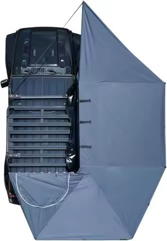 270Plus Awing Tent with Skylight, 270 Degree Extended Vehicle-Side Awning, 1000G PVC Travel Cover, 3