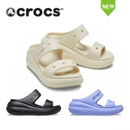 〖ใหม่เอี่ยมของแท้〗รองเท้าแตะผู้หญิง(Buy 1 pairs get 4 Jibbit Free) Crocs Crush Sandal รองเท้าส้นสูงผู้หญิง รองเท้าส้นตึก เบานิ่มใส่สบาย