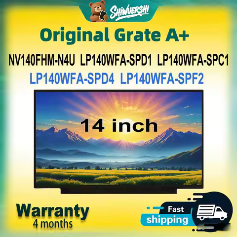 Original New A+ 14" Laptop Lcd Screen Monitor Panel Slim NV140FHM N4U LP140WFA SPD1 LP140WFA SPC1 LP