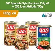 555 Spanish Style Sardines Pack of 3 + 555 Tuna Afritada 155g