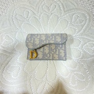 Dior Saddle Bloom Card Holder Grey