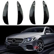 For Mercedes-Benz E-ClassE200L E300L E43 AMG Carbon Fiber Car Front Bumper Wind Spoiler Cover Trim A