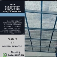 Kanopi baja ringan atap polycarbonate per meter