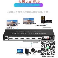分屏器魔獸HDMI 2.1版8K 4進2出矩陣切換器分配器 音頻分離光纖4K 120Hz