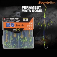[4pcs] Perambut Mata Bomb Luminous Bait Spring Bomb Net Bottom Fishing Jaring Perangkap Pancing Mata