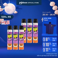 Combo 6 RAID Xịt Côn Trùng 520MLx6