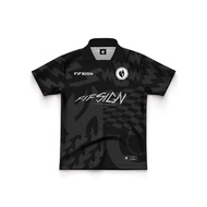 FIFSIGN Dark Geo Retro Collar Jersey Black Polo Shirt for Men Kids Baju Berkolar Lelaki Kanak Kanak Jersey Viral Ootd Fashion Top Oversized 3XL