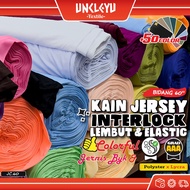 Kain Jersey Interlock Bidang 60"/Lembut & Elastic/Byk Jernis Warna Colorful/JC.60［PART.1］