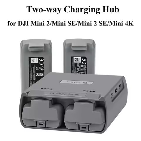 For DJI Mini 2/ Mini 2SE/ Mini 4K Drone Battery Charger Two Way Charging Hub for Mini 2/ Mini SE/ Mi