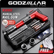 (Free 200pcs Nails) Kobe Manual Steel Nail Gun Concrete Rivet Tool Steel Rivet Gun Tufting Dinding P