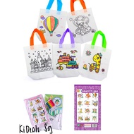 [SG SELLER] DIY Graffiti bag with 6 markers kids birthday party goodie bag childrens day gift Art and Craft