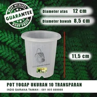 POT YOGAP 10 TRANSPARANT Pot Bening Pot Bunga Pot Tanaman Pot Tinggi