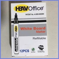 ◴ ✅ ♥ Double H 12pcs/1box HBW White Board Marker Black Ink Refillable Whiteboard Marker Markers