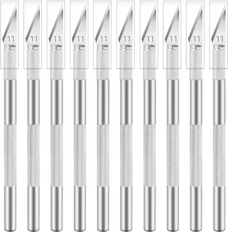 10PCS Exacto Knife, Sharp Exacto Knife Set, Colorful Craft Knife Kit, Precision Hobby Knife for DIY,