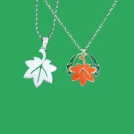 Necklace Maple Leaf Badge Brooch Merchandise Pendant Two-Dimen