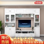 ST/💓Customized TV Backdrop Wall Cabinet Simple Modern Living Room European Style TV Stand TV Background Wall TV Cabinet