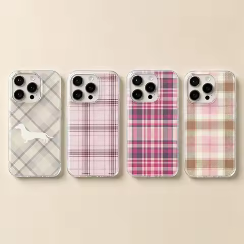Y2K Plaid Gingham Phone Case for VIVO Y78 T1 Y77 Y76 Y75 Y73 Y55S Y36 Y35 Y28 Y100 V60 V70 V50 Lite 