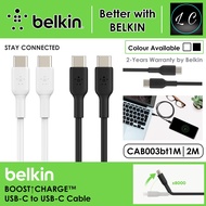 Belkin CAB003bt BoostCharge USB-C to USB C Cable ( 2M / 6.6ft ) CAB003bt2MBK (Black) / CAB003bt2MWH 