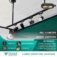 Led track rail spotlight package contains 4 track light spotlights