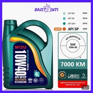 [PROMO 2024] Mizu Semi Synthetic 10W40 API SN/CF Semi Synthetic Premium Car Engine Oil (Direct dari Kilang MIZU)