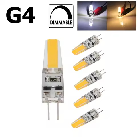 Mini G4 LED Silicone Lamp 6W Bulb Dimmable Lamps DC12V COB Light 3000K 6000K Bombillas Lighting Spot