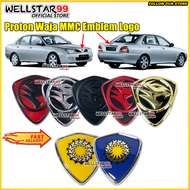 Proton Waja MMC 3D Logo Matte Black Red UK Logo Emblem Front Rear