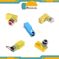 3-6V DC Geared Motor 130 Dual Shaft with Yellow Gear Box | 6V L-Shape DC Geared Motor | Bracket for 
