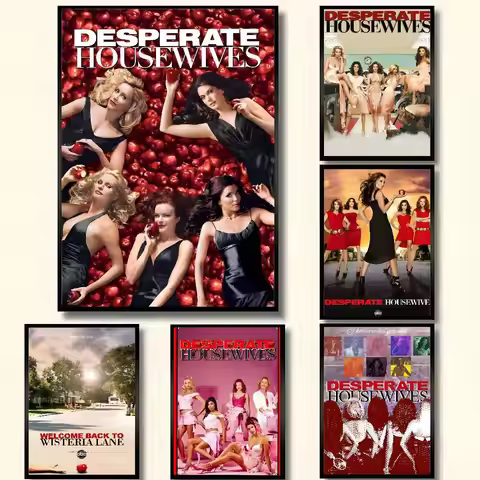 Desperate Housewives TV Movie Poster HD Art Sticky Wall Waterproof Home Living Room Bedroom Bar Aest