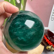 Beautiful Rare Dark Green Fluorite Ball Clear No. 27 605g Diameter 7cm ️ Free Seat Natural Crystal O