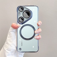 BOSKJUE | เคสมือถือแม่เหล็กใสบางพิเศษ พร้อมป้องกันเลนส์สำหรับ Huawei Pura70ultra Pura80pro+ P70pro P