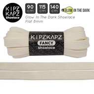 ⭐COD Available⭐ KipzKapz X5 White 90cm 115cm 140cm Flat Shoelace Glow In The Dark 8mm 90cm Cheapest