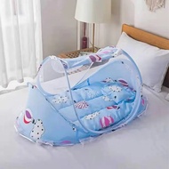 มุ้งกันยุงพับได้สำหรับตาข่ายคลุมเตียงนอนเด็กหมอนรอง0-3ปีอุปกรณ์เตียงสนามสำหรับเครื่องนอนเด็ก